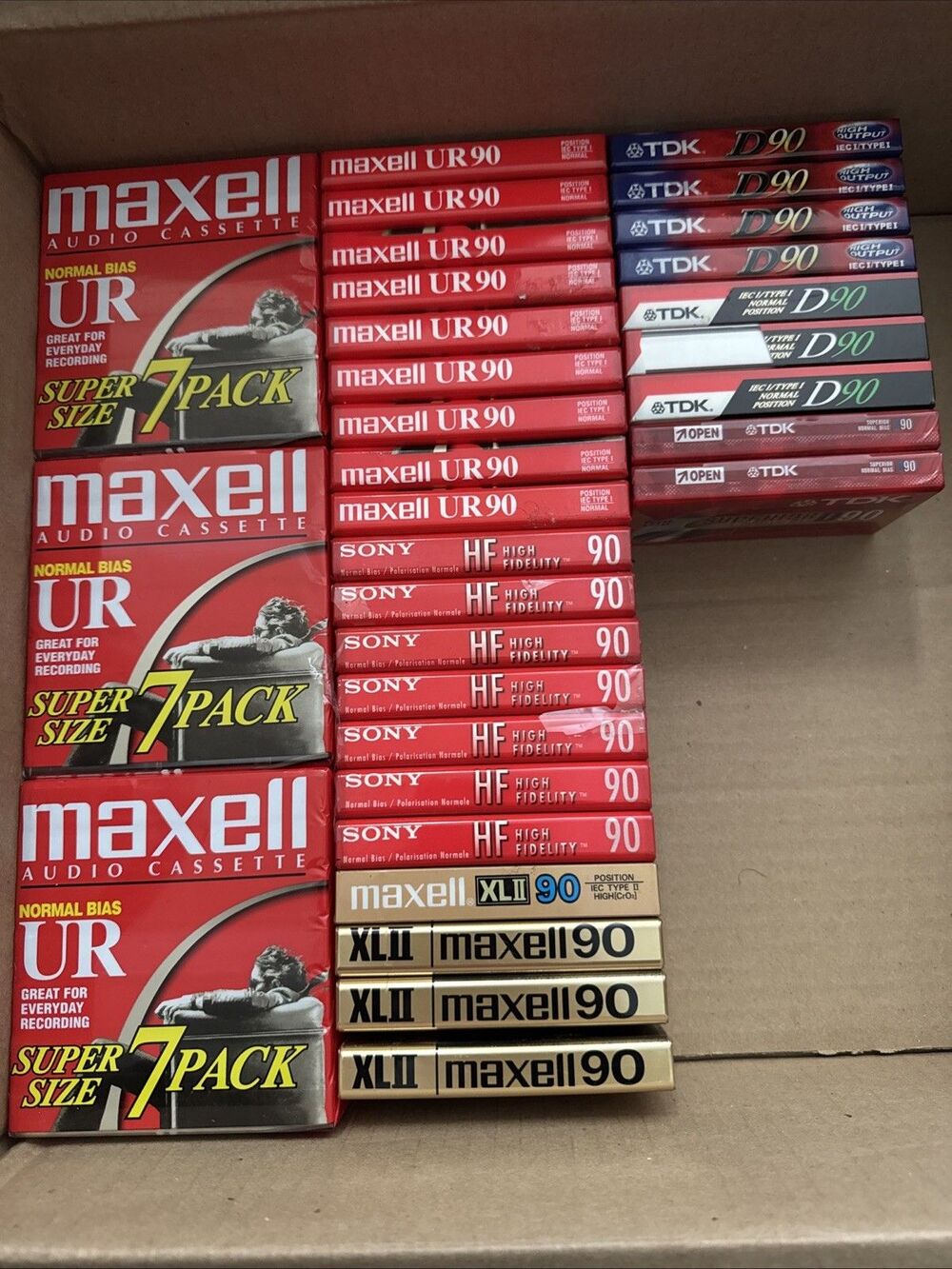 NEW 48 sealed Maxell Blank Recordable Audio Cassettes Lot.